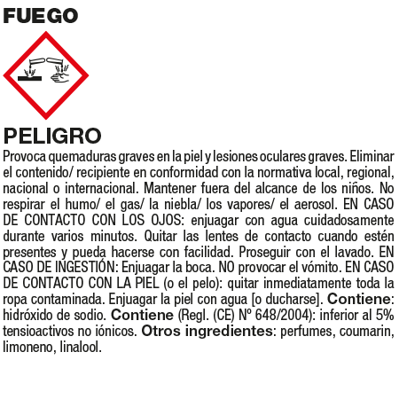 Spray Detergente para Limpieza de Chimeneas 750ml Fila FUEGO