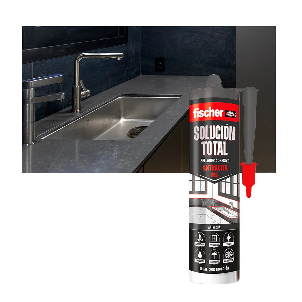 Cartucho Sellante Adhesivo MS Solucion Total 290ml Fischer