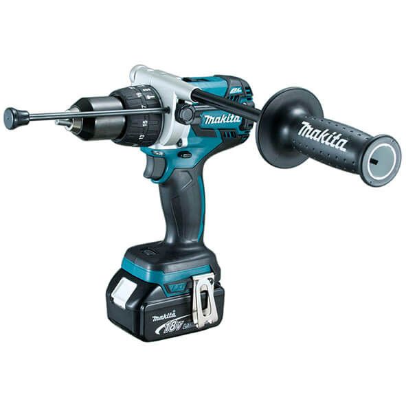 Combo 18V Miniamoladora DGA504ZJ + Taladro Percutor DHP481RTJ Makita DLX2130TJ2