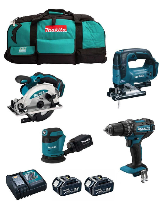 Makita kit 4 tools + 2bat 5Ah + charger + bag LXT600 DLX4610BL2