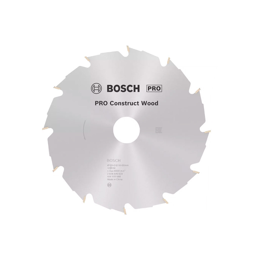 Disco de sierra circular Pro Construct Wood 190mm Bosch