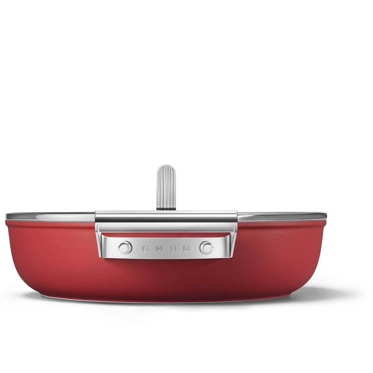 Smeg Matte Red Frying Pan Set