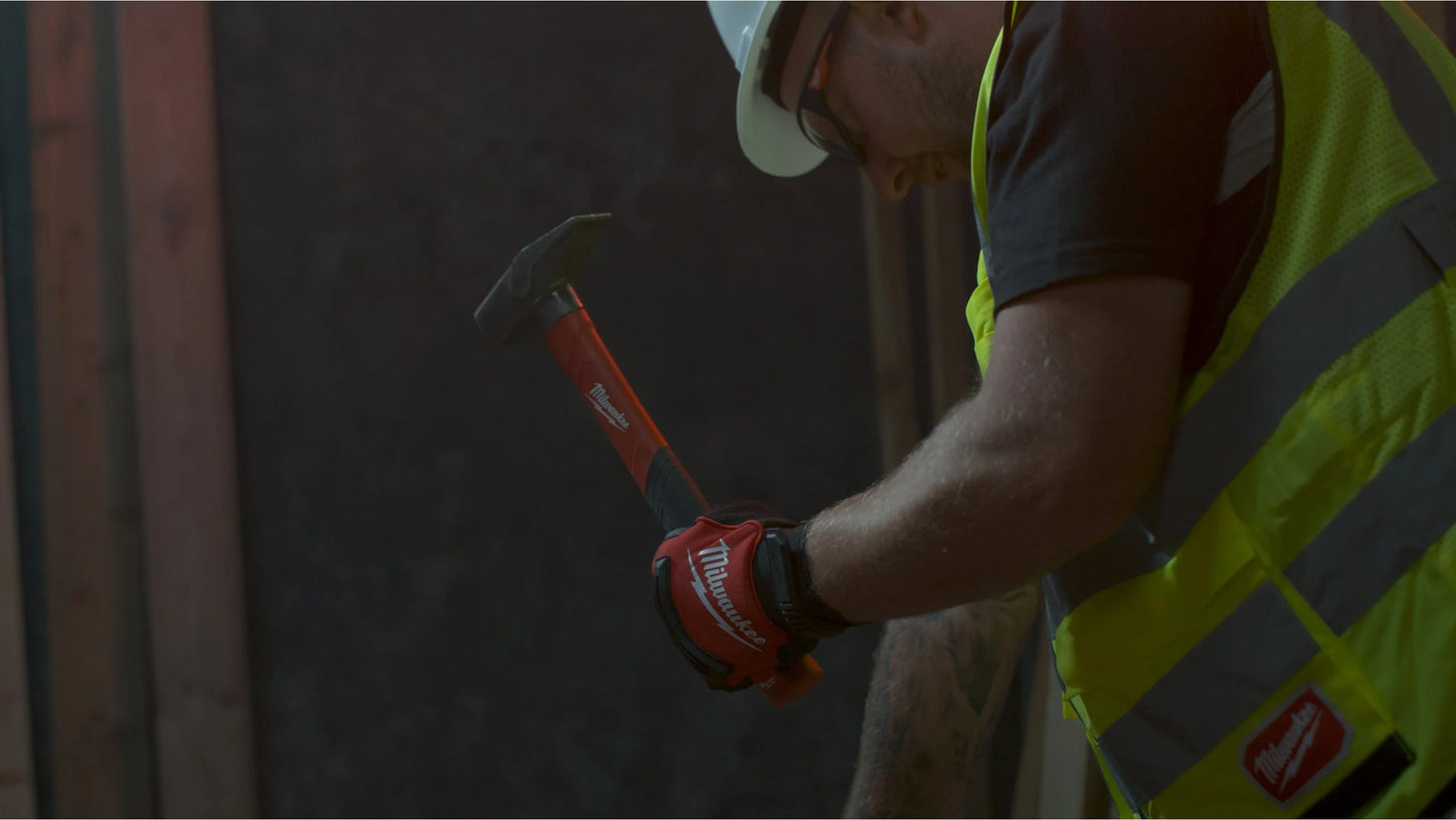 Milwaukee German-style hammer with fiberglass handle, 300g