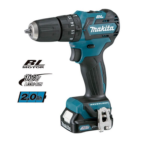 Taladro Percutor sin escobillas 12Vmax CXT BL 10mm con batería y maletín Makita HP332DSAE