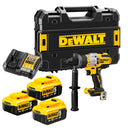 18V 95Nm brushless hammer drill with 3 5Ah batteries and Dewalt DCD999P3 case