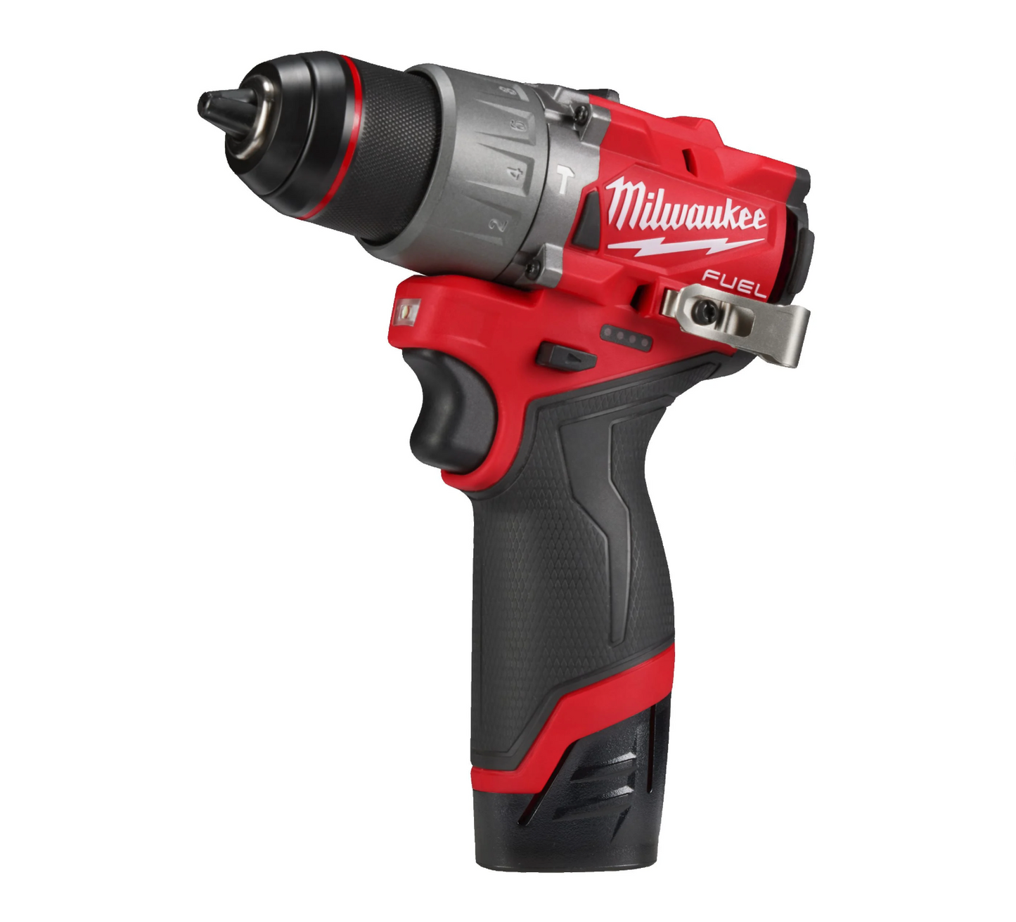 M12 Fuel Hammer Drill + 2-Battery 2Ah + Charger + Milwaukee M12 FPD2-202X Case