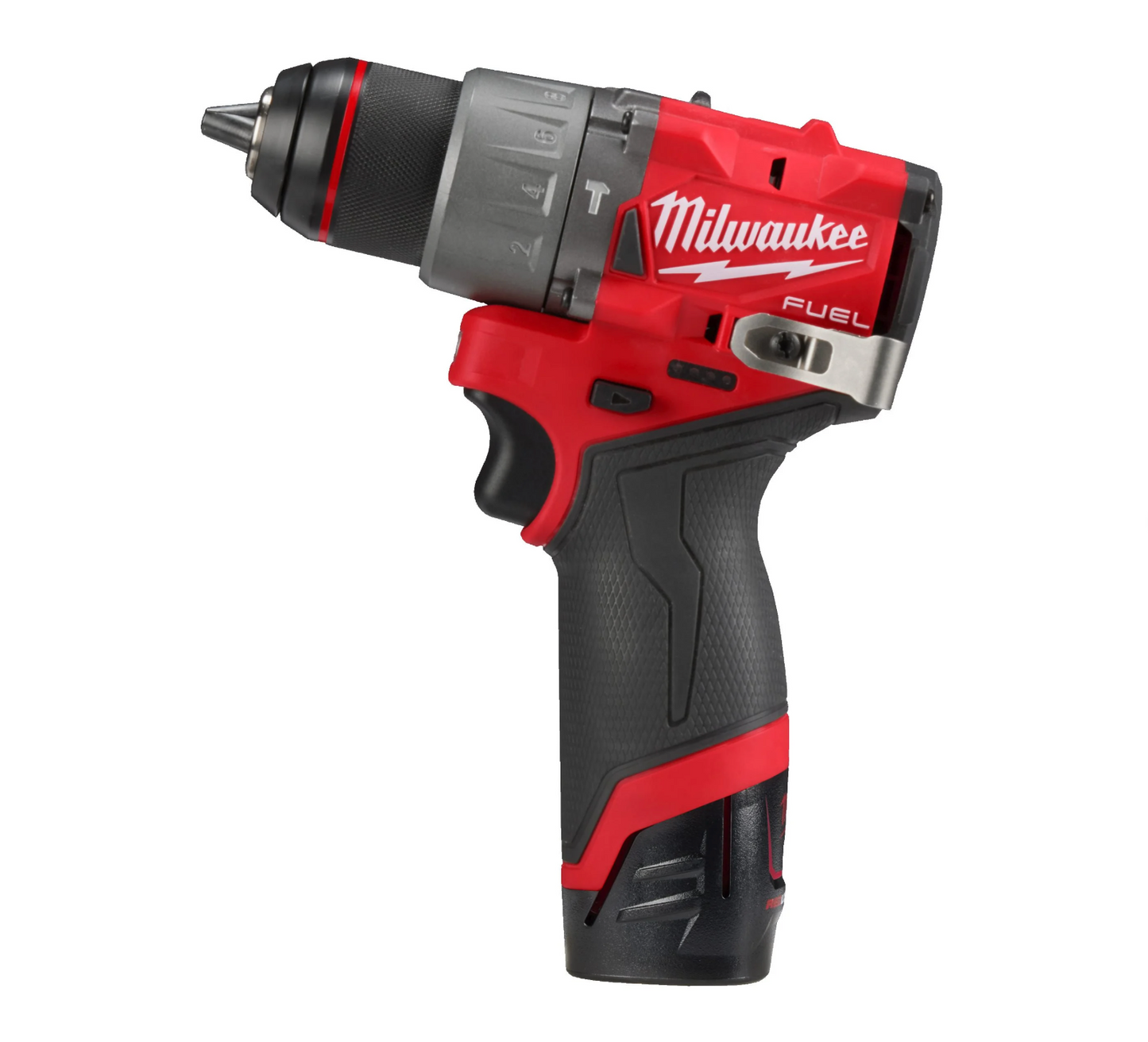 M12 Fuel Hammer Drill + 2-Battery 2Ah + Charger + Milwaukee M12 FPD2-202X Case