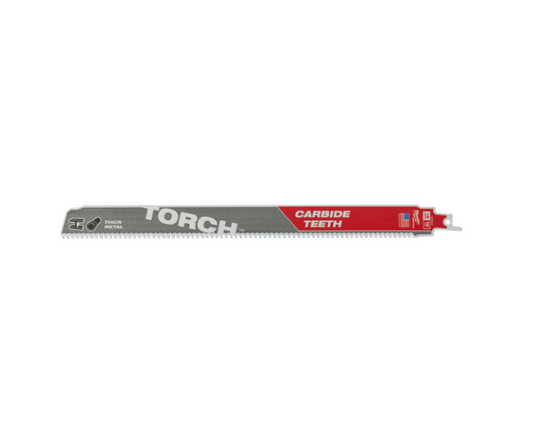 Milwaukee Heavy-Duty TCT Torch Carbide Metal Reciprocating Saw Blades, 300x10mm
