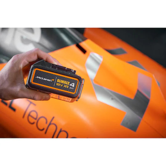 McLaren 18V 90Nm 13mm Hammer Drill with 2 x 4Ah Batteries + Dewalt DCD85MM2T Case