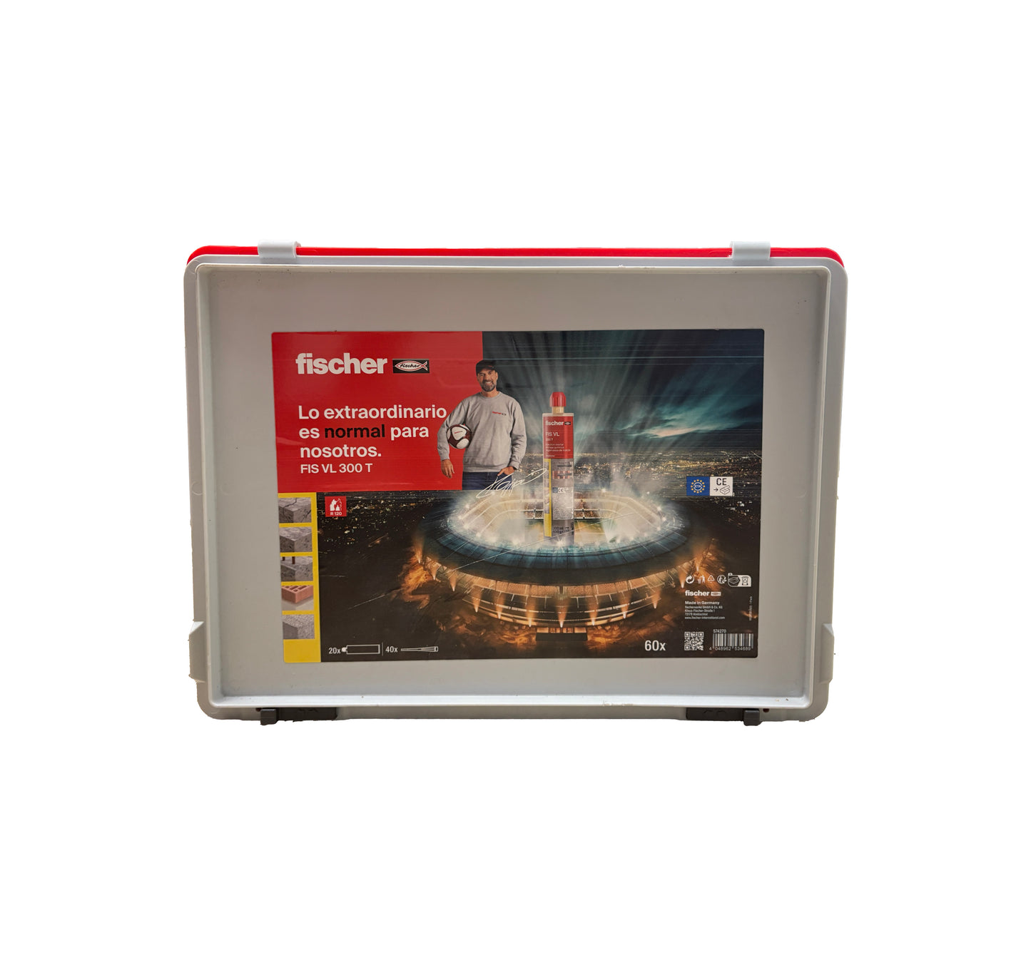 Pack of 20 300ml FIS VL 300 T Chemical Plug Cartridges + 40 nozzles + Fischer 574270 box