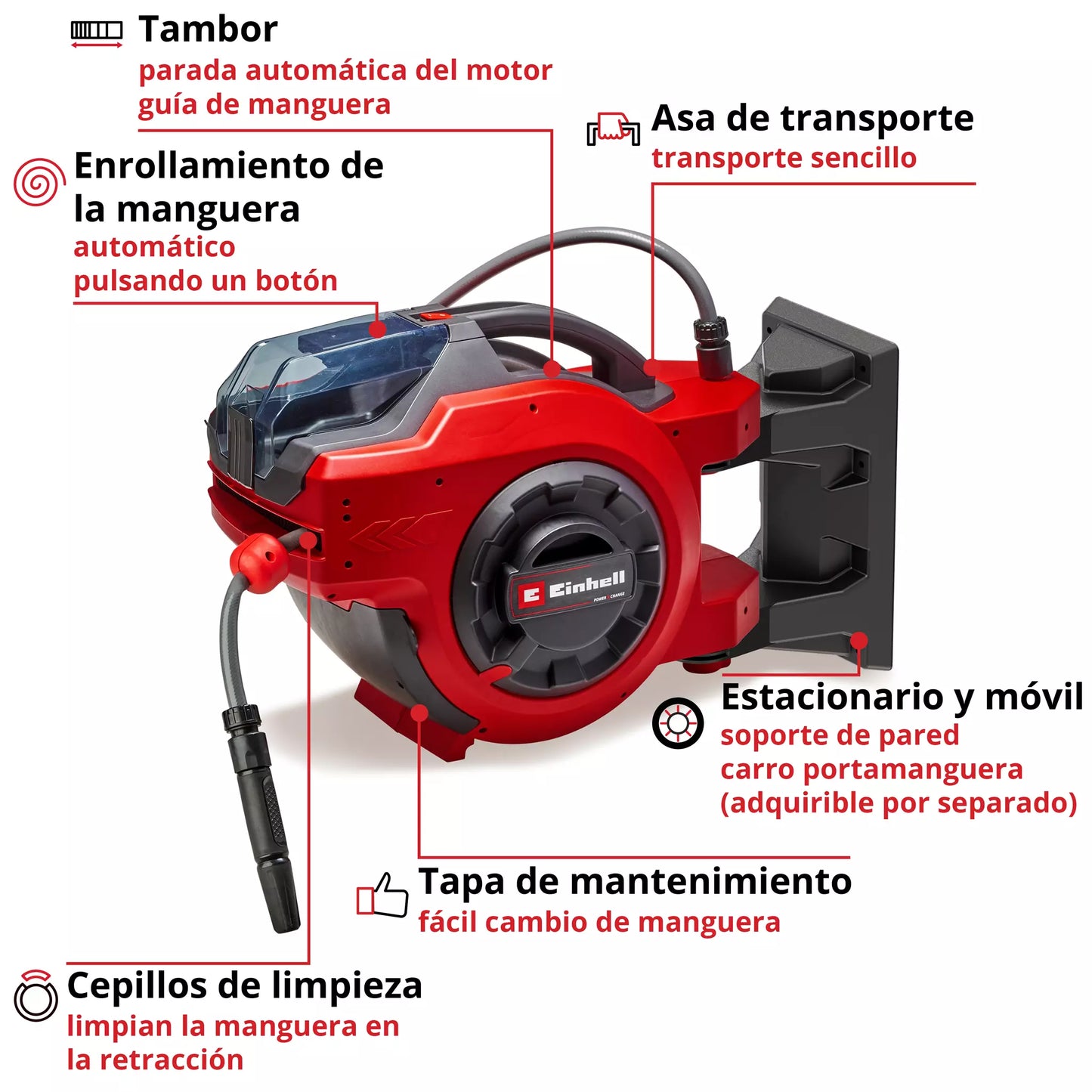 Einhell GE-HR 18/30 Li-Solo battery-powered hose reel