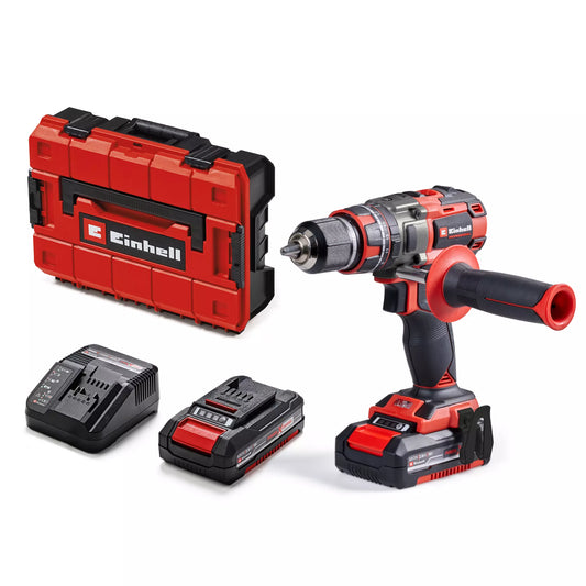Einhell TP-CD 18/80 Li-i BL 18V hammer drill + 2 2Ah batteries + charger + carrying case