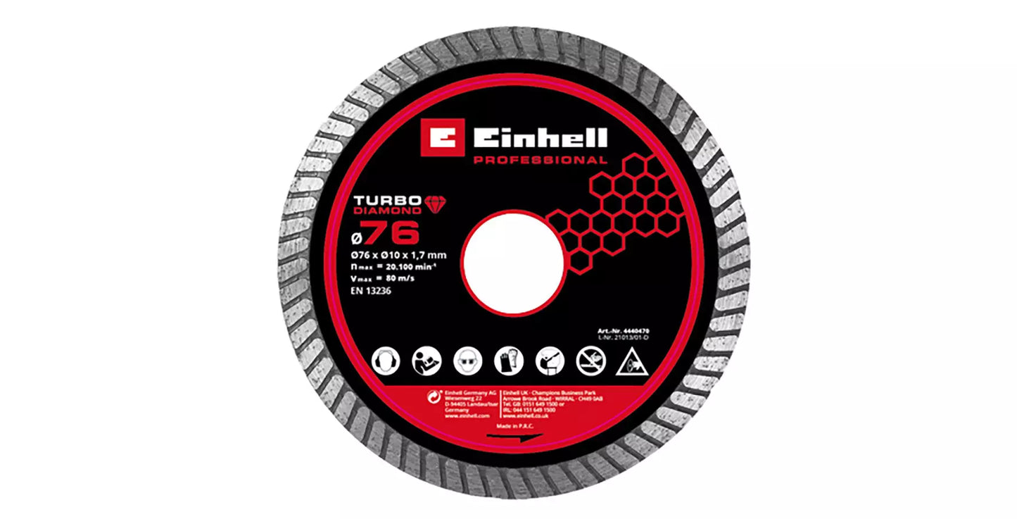 Einhell 76 mm diamond cutting disc