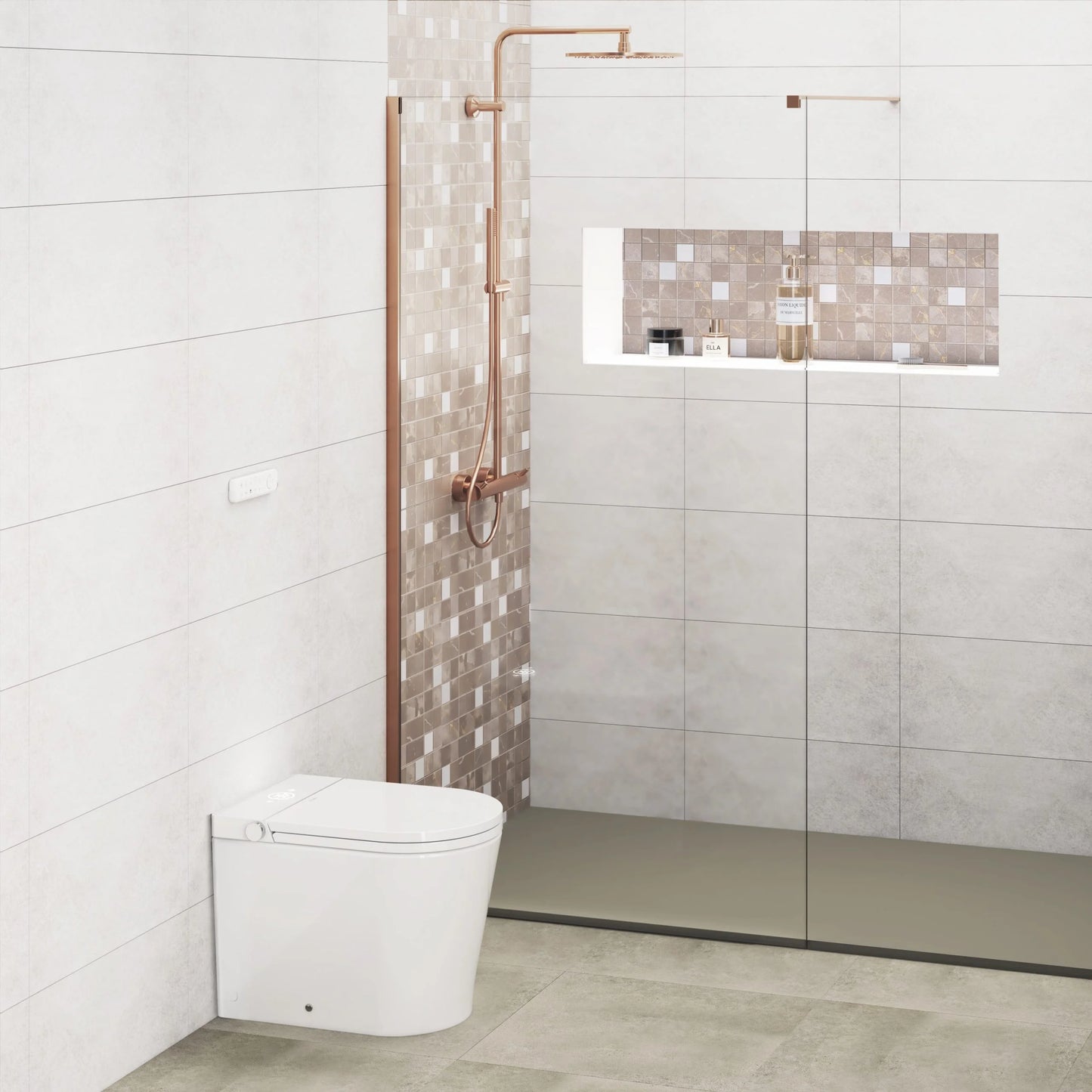 Mizubath Rada Floor White Japanese Toilet with Smart Cleaning