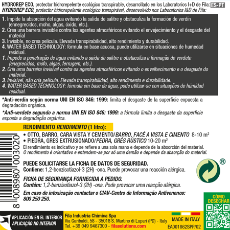 Fila HYDROREP ECO 1L Ecological Water-Repellent Protection Bottle