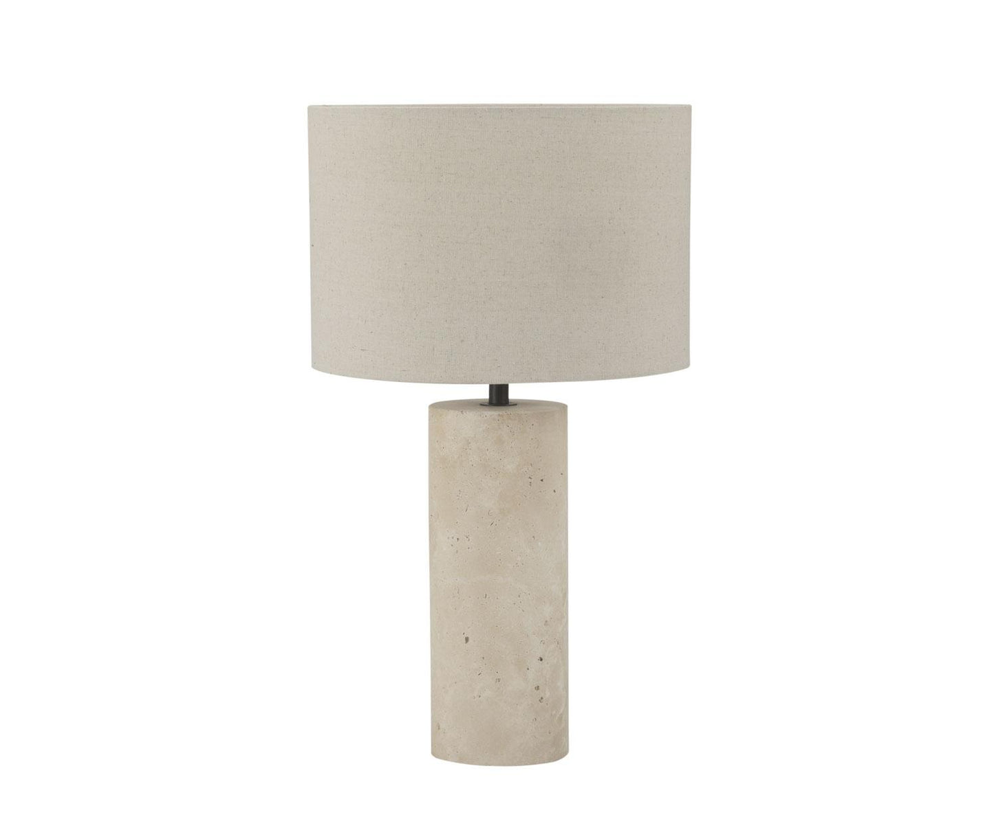 Glow Lamp Travertine and Linen Andrea House