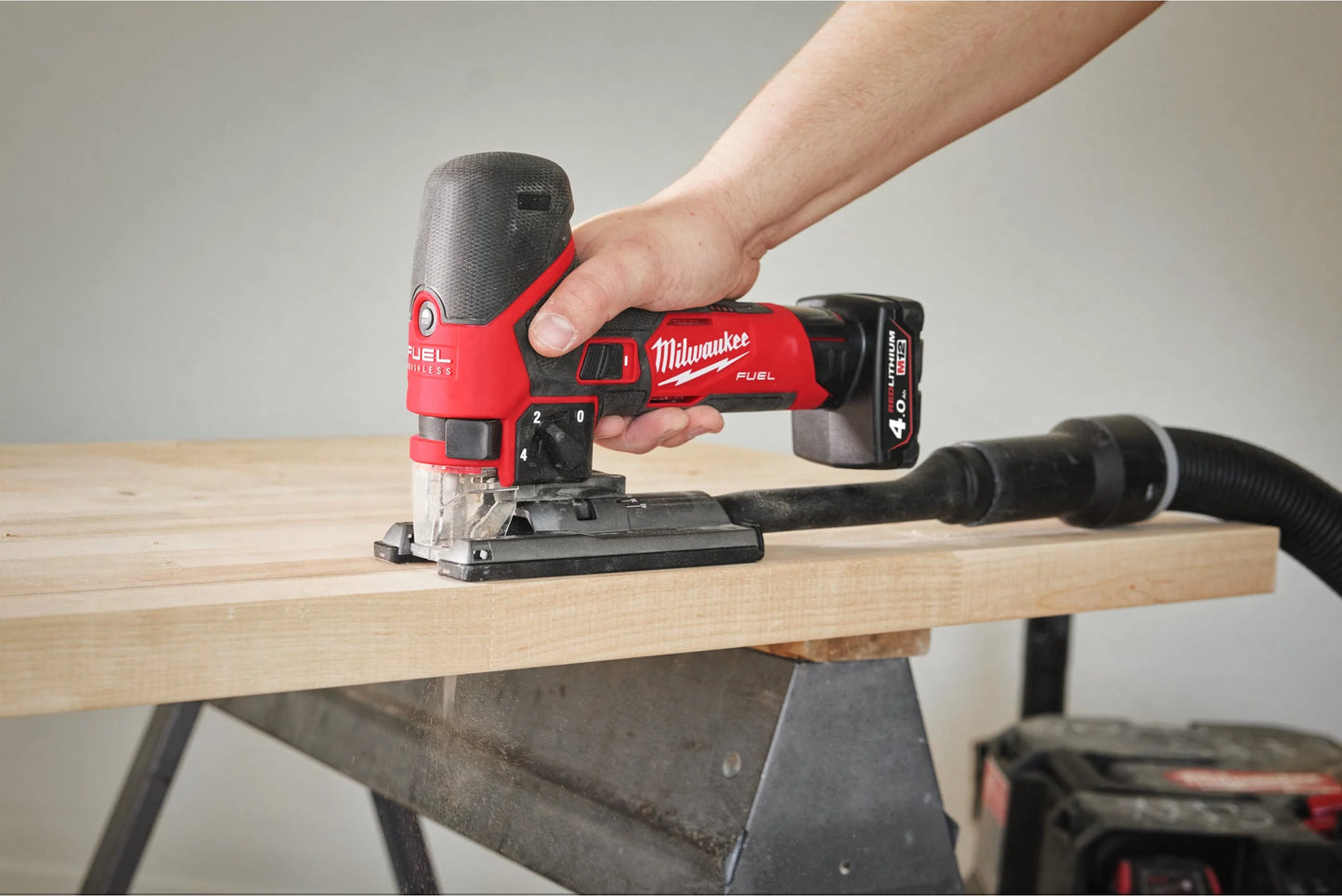 Milwaukee M12 FJS-422X Subcompact M12 FUEL Jigsaw + 2Ah Battery + 4Ah Battery + Charger + Case