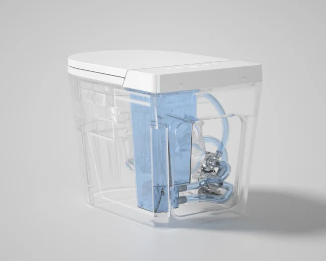 Mizubath Rada Floor White Japanese Toilet with Smart Cleaning