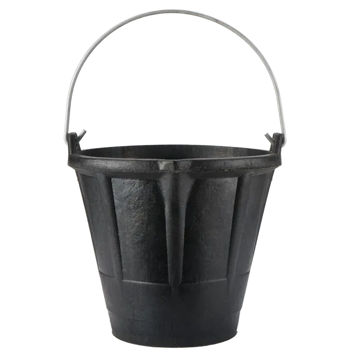 Bellota BKCIND12BM 12L Industrial Rubber Bucket with Metal Handle