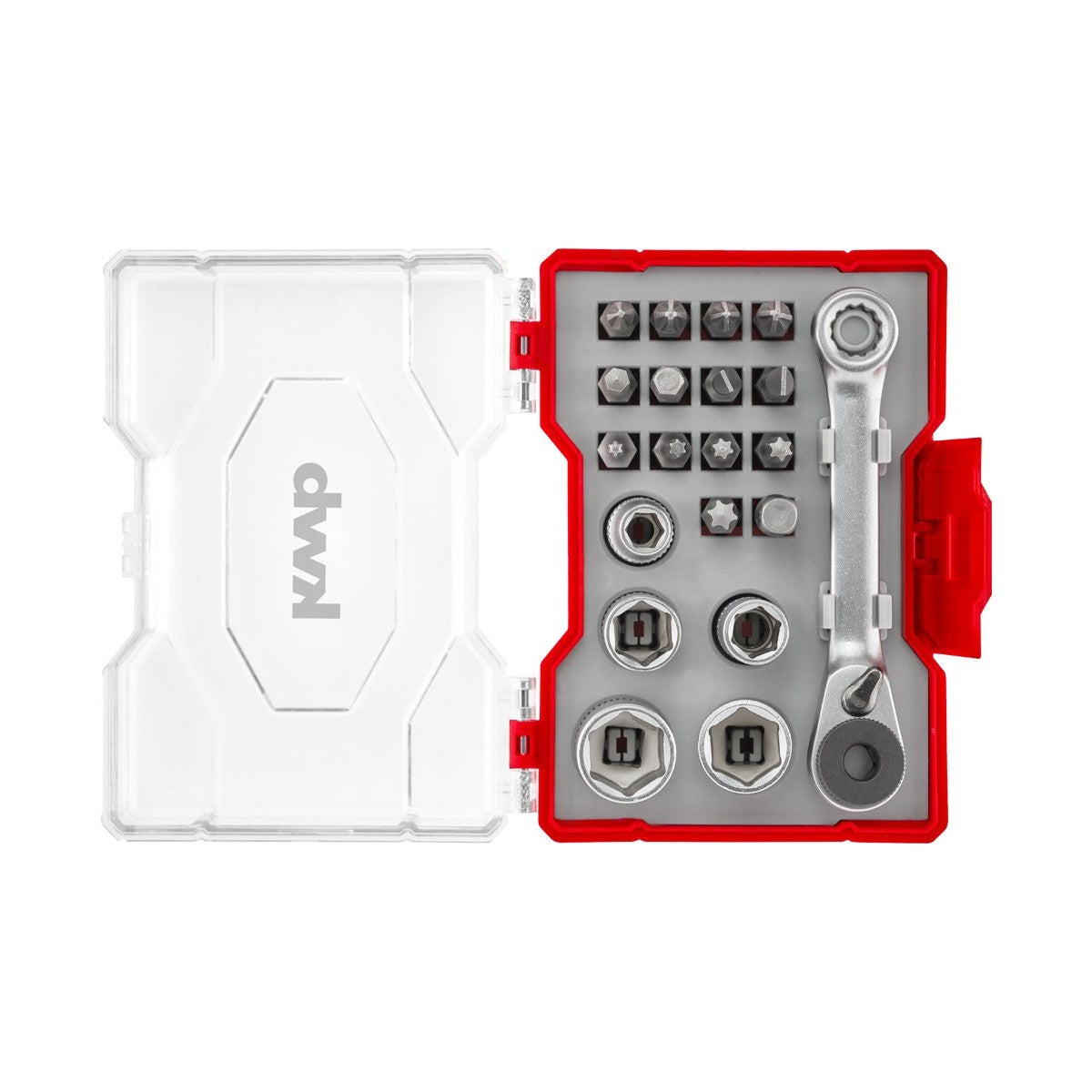 Juego de 20 puntas de atornillar y vasos de impacto KWB 49118584