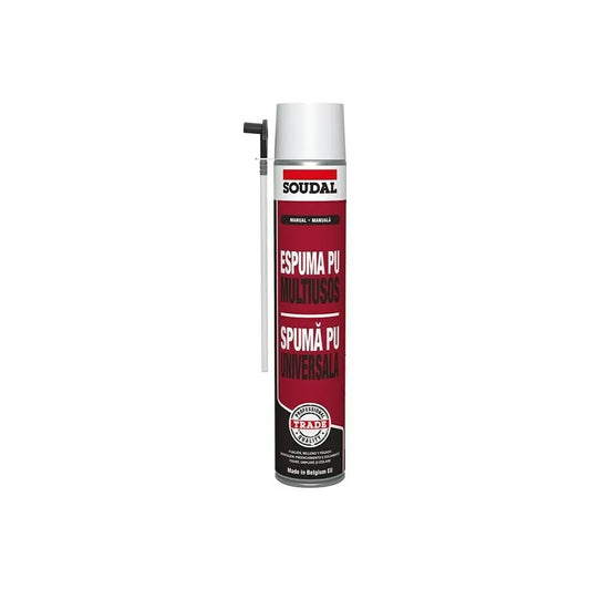 Manual multi-purpose polyurethane foam canister 750ml Multi-Purp Soudal
